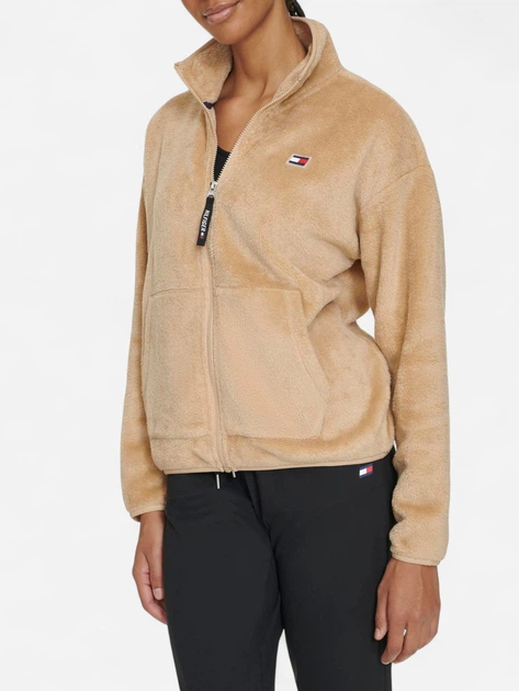 Толстовка на молнии утепленная без капюшона женская Tommy Hilfiger 128247266 S Бежевая (1160054587) - изображение 4