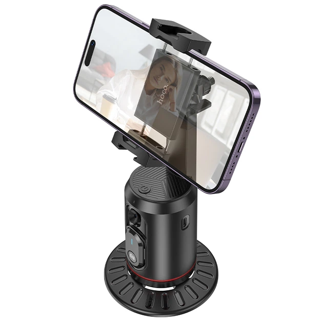 Умный штатив с трекером движения Hoco K23 smart PTZ Black Автотрекинг держатель для телефона 360 градусов Монопод с Bluetooth пультом - Фото 3 Умный штатив с трекером движения Hoco K23 smart PTZ Black Автотрекинг держатель для телефона 360 градусов Монопод с Bluetooth пультом - изображение 3