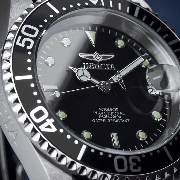 Механические часы Invicta 8926OBXL Pro Diver Automatic 43 мм. Gold Black 200 MT - изображение 2