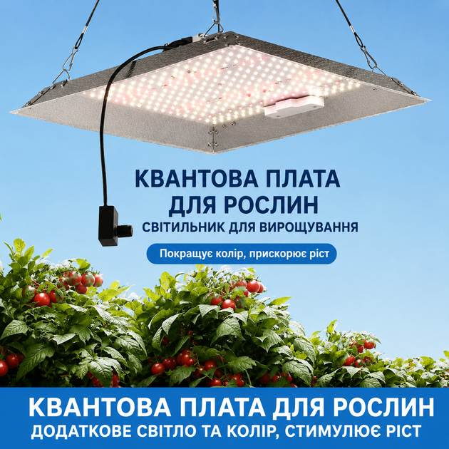 Квантум борд фітосвітильник 100W з димером, повний спектр, 330 LED - изображение 4