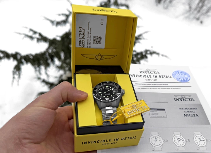 Механические титановые часы INVICTA Pro Diver 0420 TITANIUM Automatic 45 mm. 200 MT. - изображение 2