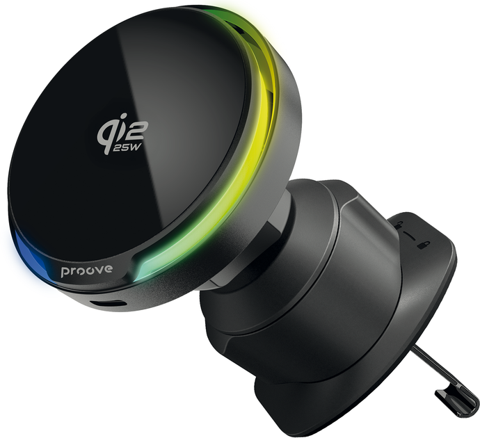 Автотримач для телефону з бездротовою зарядкою Proove Spark Qi2.2 25W Black (665680001) - Фото 1 Автотримач для телефону з бездротовою зарядкою Proove Spark Qi2.2 25W Black (665680001) - зображення 1