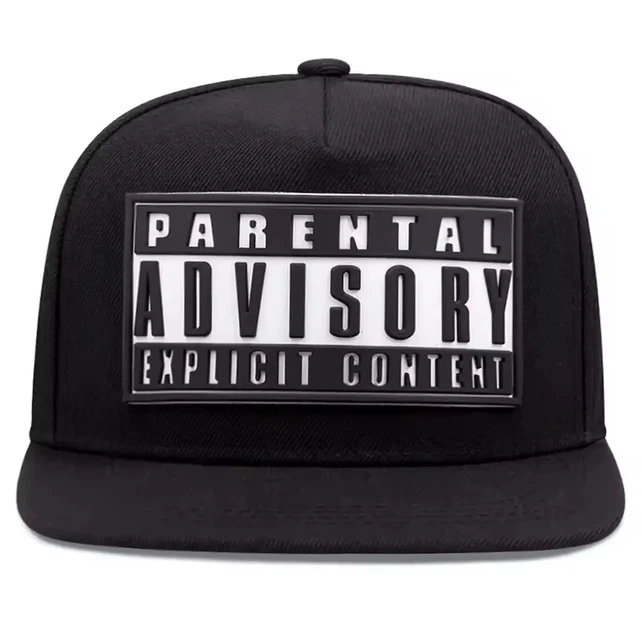 Кепка чоловіча Parental Advisory чорна, Snapback з прямим козирком - Фото 3 Кепка чоловіча Parental Advisory чорна, Snapback з прямим козирком - зображення 3