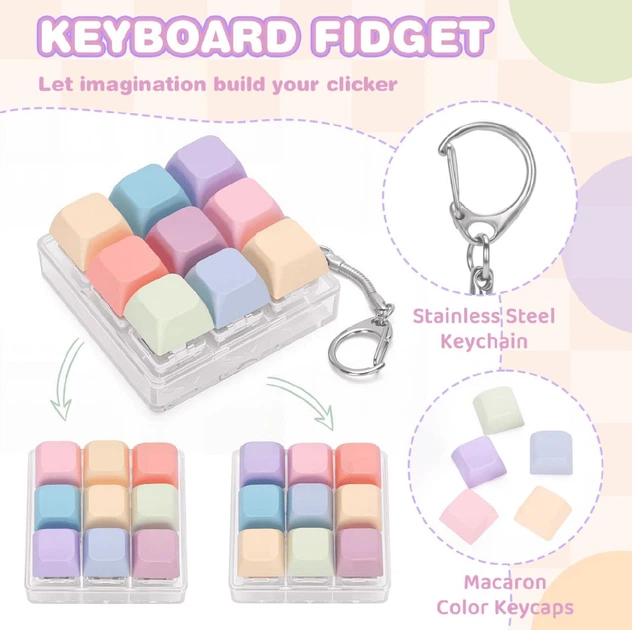 Брелок антистресс кейкап-кликер Sibba Keyboard Fidget Toy Клавиатура на 9 клавиш - изображение 4