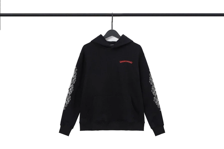 Худі Chrome Hearts демісезонне з капюшоном чорне XS (CHRH026) - Фото 3 Худі Chrome Hearts демісезонне з капюшоном чорне XS (CHRH026) - зображення 3