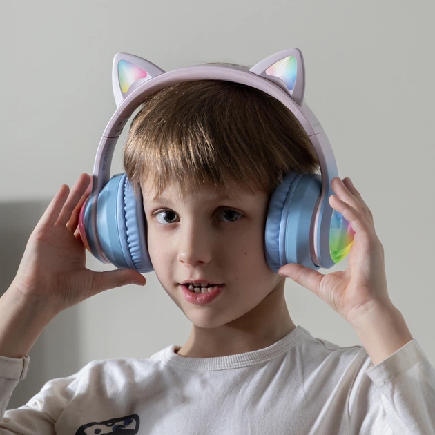 Наушники Proove Kids LumiCat (APP) Blue/Pink (680690037) - изображение 7