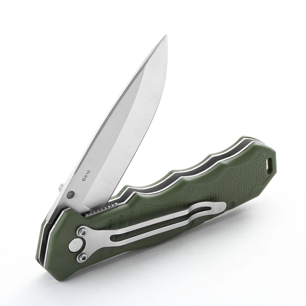 Ніж складаний Ganzo G616-GR зелений 7.9 см 440C ABS - зображення 4