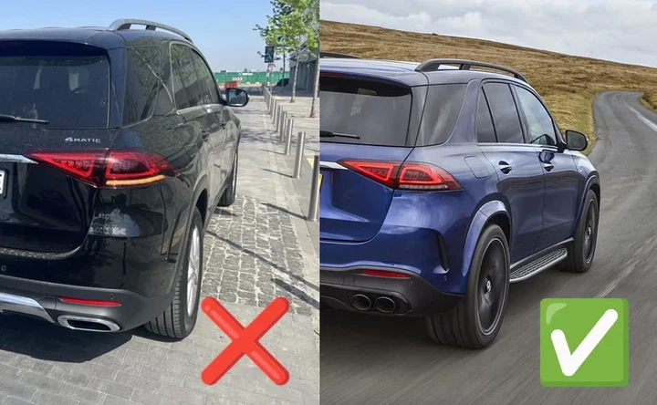 Задній дифузор GLE63 AMG (з насадками Chrome) для Mercedes GLE W167 - зображення 7