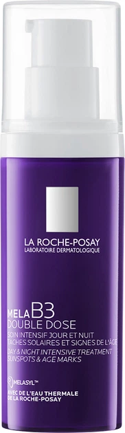 Эмульсия двойного действия La Roche-Posay Mela B3 для коррекции солнечных и возрастных пигментных пятен, и потери упругости кожи 40 мл (3337875944618) - Фото 1 Эмульсия двойного действия La Roche-Posay Mela B3 для коррекции солнечных и возрастных пигментных пятен, и потери упругости кожи 40 мл (3337875944618) - изображение 1