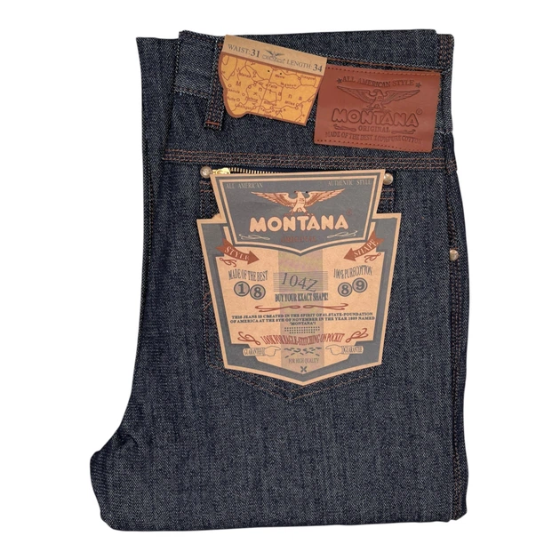 Джинсы мужские Montana 10040-004F Rigid, Raw Denim 14,5 oz, 36-34 синий - изображение 2