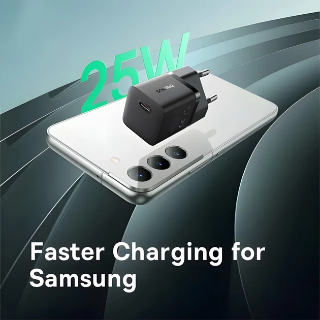 Сетевое зарядное устройство Baseus GaN5 Mini PD/QC 25W USB-C with USB-C to USB-C Cable 1 m Cluster Black (P10110909113-01) - изображение 6