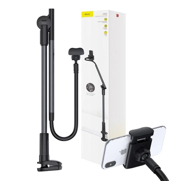 Тримач для смартфона Baseus Unlimited Lazy Rotary Desktop Holder Black (SULR-0G) - зображення 9