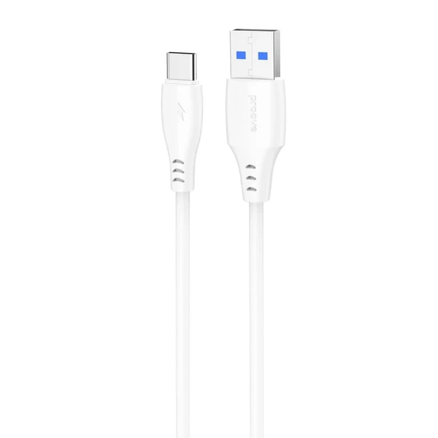 Кабель Proove Simple Silicone USB to Type-C 3A (1m) White (CCSS15001202) - Фото 1 Кабель Proove Simple Silicone USB to Type-C 3A (1m) White (CCSS15001202) - зображення 1