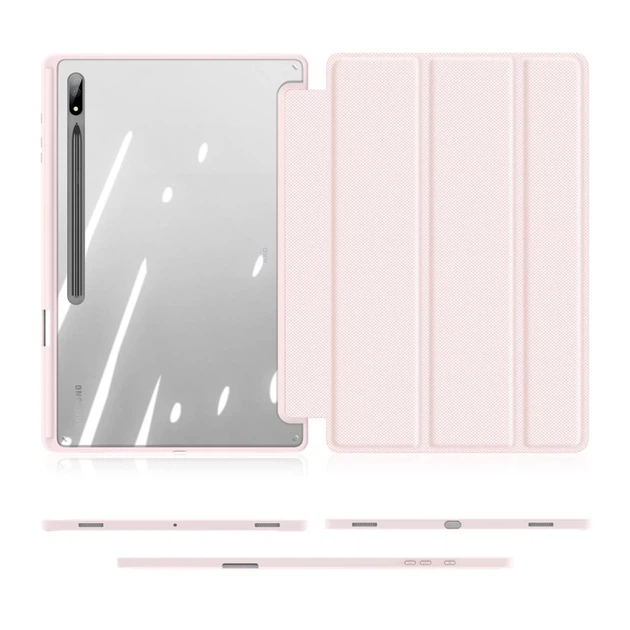 Чохол Dux Ducis Toby Armored Flip Smart Case для Samsung Galaxy Tab S8 Ultra Pink (6934913041963) - Фото 4 Чохол Dux Ducis Toby Armored Flip Smart Case для Samsung Galaxy Tab S8 Ultra Pink (6934913041963) - зображення 4