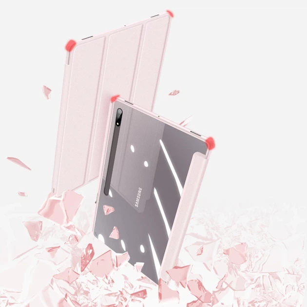 Чохол Dux Ducis Toby Armored Flip Smart Case для Samsung Galaxy Tab S8 Ultra Pink (6934913041963) - Фото 7 Чохол Dux Ducis Toby Armored Flip Smart Case для Samsung Galaxy Tab S8 Ultra Pink (6934913041963) - зображення 7