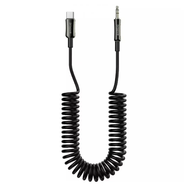Кабель Proove Steel Spring USB-C to Mini Jack 3.5mm 1m Black (ACSS00005201) - Фото 1 Кабель Proove Steel Spring USB-C to Mini Jack 3.5mm 1m Black (ACSS00005201) - изображение 1