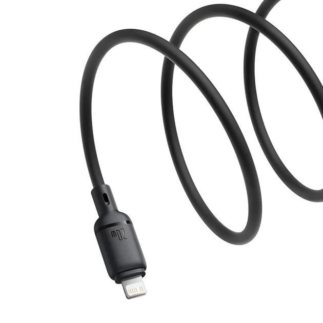 Кабель Baseus Silky Series USB-C to Lightning 20W 2 m Black (P10377700113-01) - Фото 4 Кабель Baseus Silky Series USB-C to Lightning 20W 2 m Black (P10377700113-01) - изображение 4