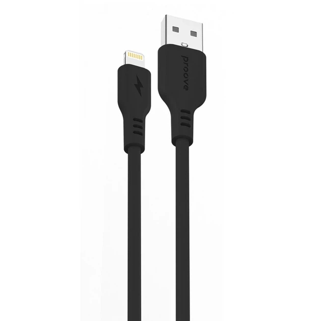 Кабель Proove Rebirth USB to Lightning 2.4A 1m Black (CCRE60001101) - Фото 1 Кабель Proove Rebirth USB to Lightning 2.4A 1m Black (CCRE60001101) - зображення 1