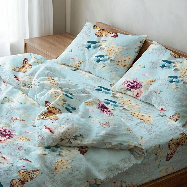 Комплект постільної білизни Zastelli Двоспальний 175х210 см Butterfly бязь (2500000970108) - Фото 2 Комплект постільної білизни Zastelli Двоспальний 175х210 см Butterfly бязь (2500000970108) - зображення 2