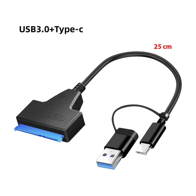 Адаптер USB3.0 Type-A/C HDD 2,5" SATA II/III / SSD Dynamode (DM-AD-SATA-U3) - Фото 3 Адаптер USB3.0 Type-A/C HDD 2,5" SATA II/III / SSD Dynamode (DM-AD-SATA-U3) - изображение 3