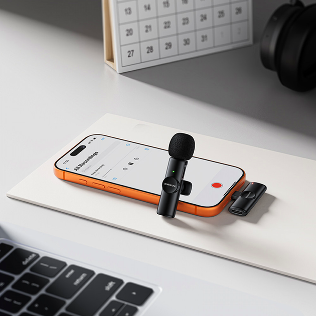 Беспроводной микрофон USB C для телефона Borofone BFK16 - изображение 8