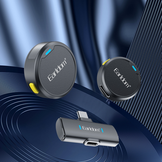 Беспроводной микрофон USB C для телефона Earldom ET-MC15C - изображение 9