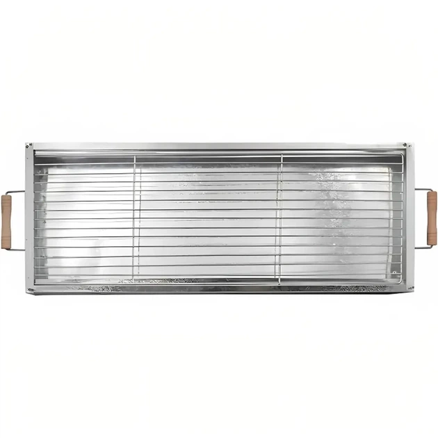 Мангал складной BARBECUE TRAY 770T 70х30х70 см из нержавеющей стали переносной для кемпинга и пикника Серебристый - изображение 6