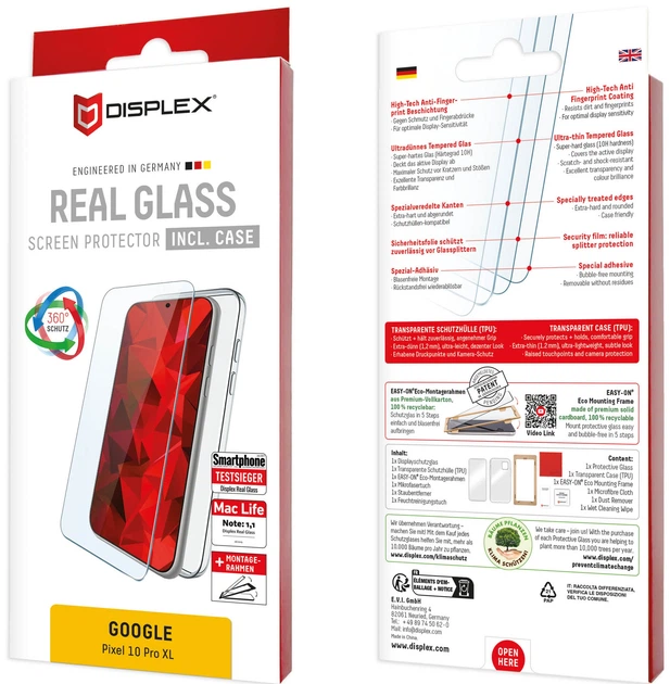 Захисне скло Displex Real Glass + Case для смартфона Google Pixel 10 Pro XL (4028778126582) - зображення 9