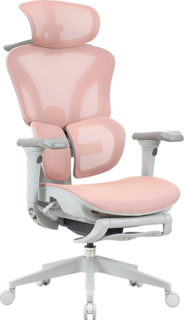 Крісло офісне OfficePro Elite OC950GLP Gray/Light Pink - зображення 3