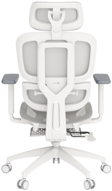 Крісло офісне OfficePro Skyline OC750-W-LG-LG - изображение 5