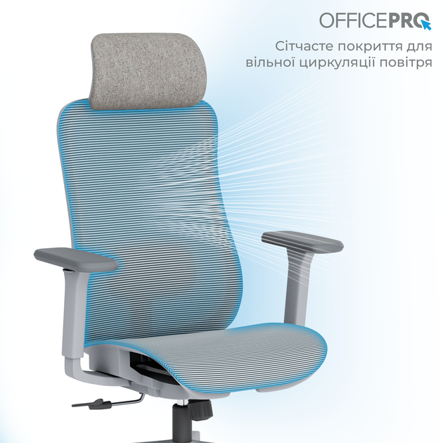 Крісло офісне OfficePro Wave OC670-G-G-G - изображение 10