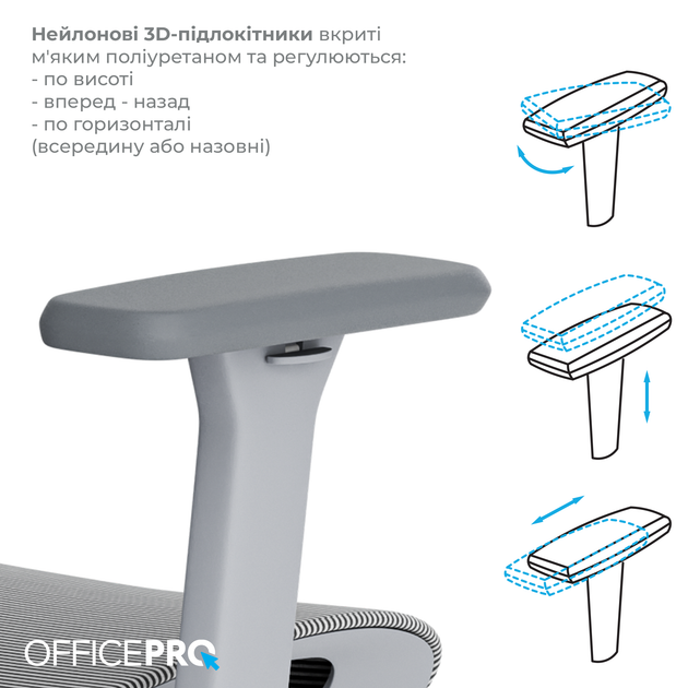 Крісло офісне OfficePro Wave OC670-G-G-G - изображение 13