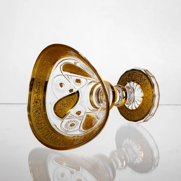 Конфетница стеклянная Bogema Gold 15 см Yiwu HP-34-134 - Фото 3 Конфетница стеклянная Bogema Gold 15 см Yiwu HP-34-134 - изображение 3