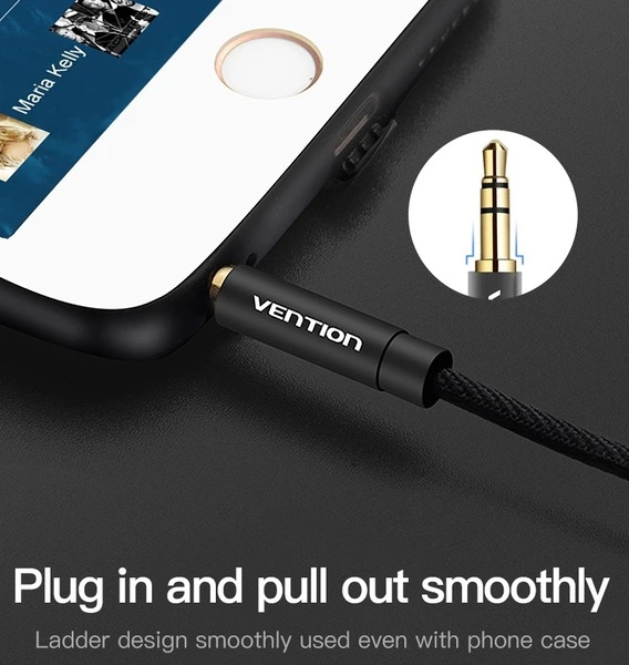 Кабель Vention Audio 3.5 мм M - 3.5 мм M, 1 m, Black (P350AC100-BM) - зображення 8