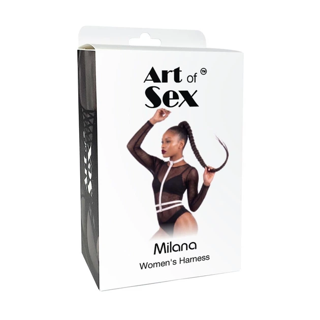 Женская портупея Art of Sex - Milana, экокожа, цвет белый, размер XS-2XL (SX4692) - изображение 4