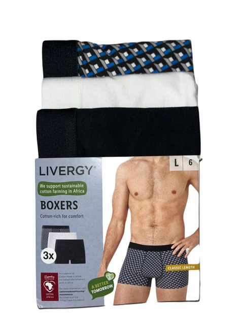 Трусы-боксеры набор 3 шт. для мужчины Livergy LYCRA® 473656-1 XXL Комбинированный - Фото 6 Трусы-боксеры набор 3 шт. для мужчины Livergy LYCRA® 473656-1 XXL Комбинированный - изображение 6