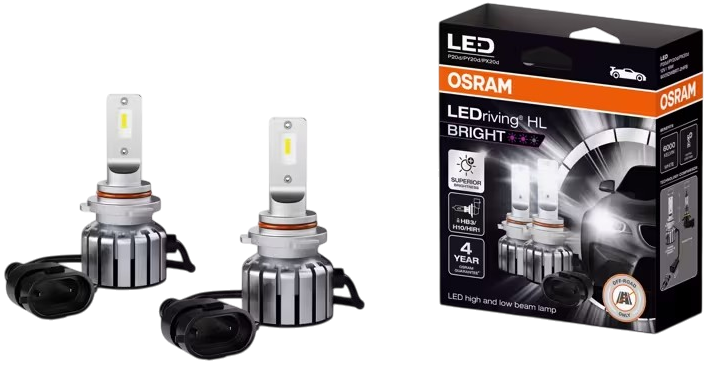 Комплект автомобільних світлодіодних ламп Osram LEDriving HL BRIGHT HB3/H10/HIR1 (9005DWBRT) (4062172315975) - зображення 3