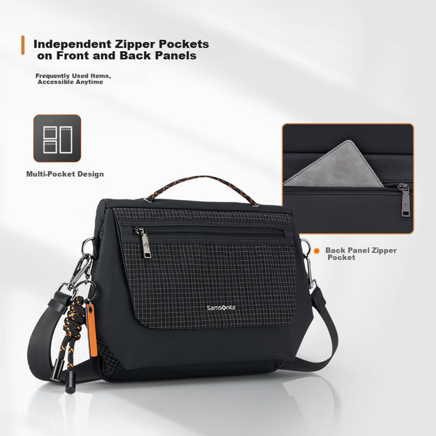 Мужская многофункциональная сумка через плечо Samsonite для путешествий и спорта, подарок на день рождения, модель NS6. - изображение 5
