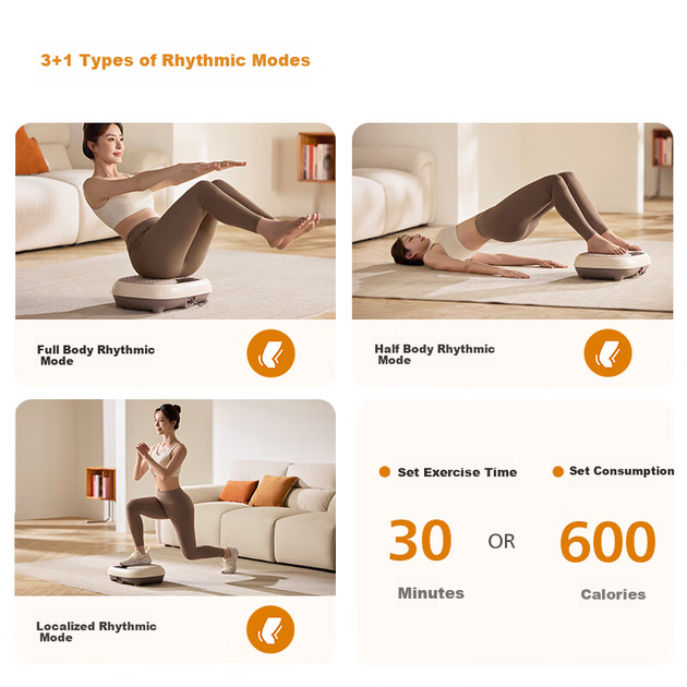 Вибрационная платформа-массажер для похудения Philips FIT3501S Creamy White - изображение 5