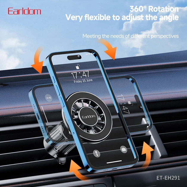Автомобильный магнитный держатель для телефона Earldom ET-EH291, на дефлектор - изображение 11