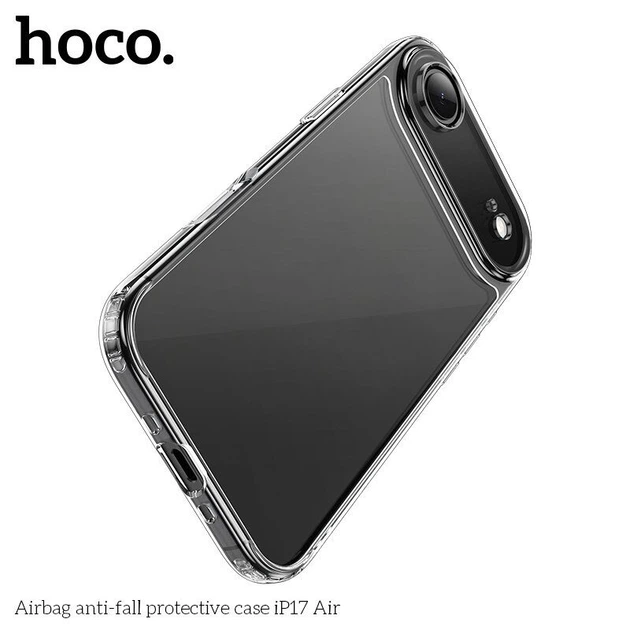 Чехол противоударный HOCO Airbag для Apple iPhone 17 AIR, прозрачный - изображение 3