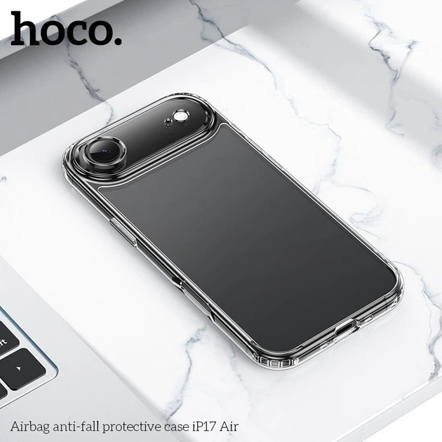 Чехол противоударный HOCO Airbag для Apple iPhone 17 AIR, прозрачный - изображение 7