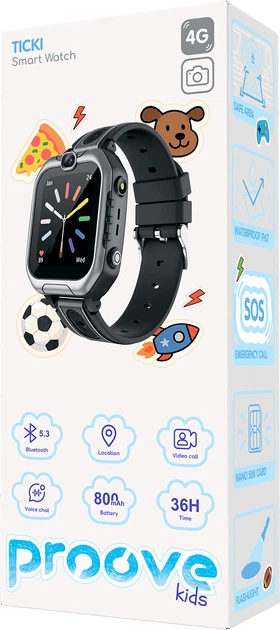 Дитячий смарт-годинник Proove Kids Ticki with SIM+GPS Space Gray (686860230) - зображення 6