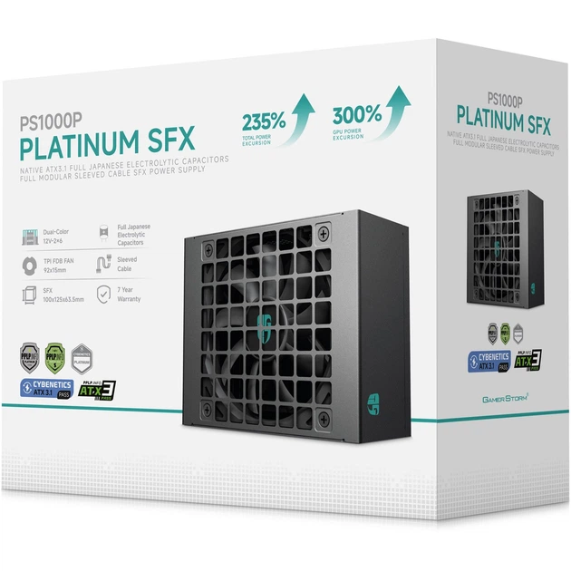 Блок питания GamerStorm DeepCool PS1000P 1000W 80+ Platinum (R-PSA00P-FE0B-JGEU) Black - Фото 7 Блок питания GamerStorm DeepCool PS1000P 1000W 80+ Platinum (R-PSA00P-FE0B-JGEU) Black - изображение 7