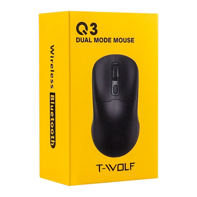 Беспроводная мышь TWolf Q3 Rechargeable 2.4G + Bluetooth5.0, 800-1600DPI, 300mAh, Черный - изображение 4