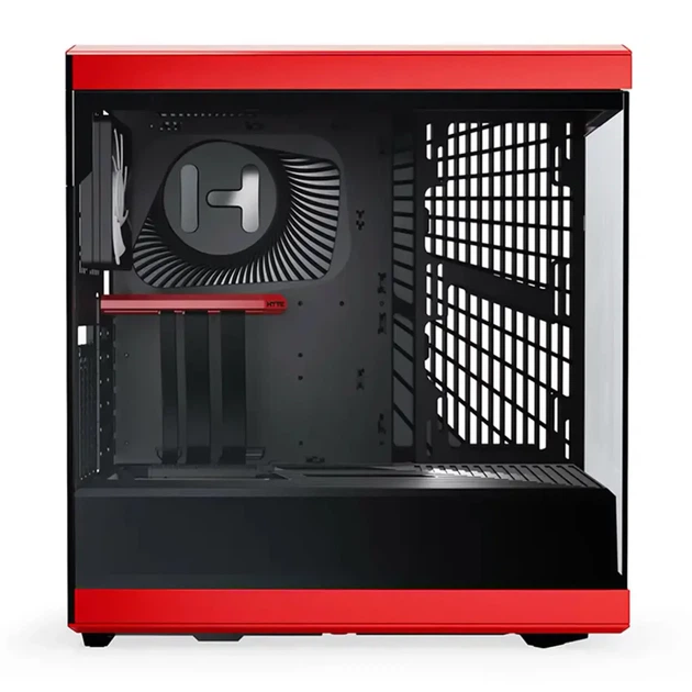 Корпус Hyte Y40 Black-Red, Mid-Tower / ATX, Micro-ATX и Mini-ITX PC Case with PCIE 4.0 cable includ - зображення 2