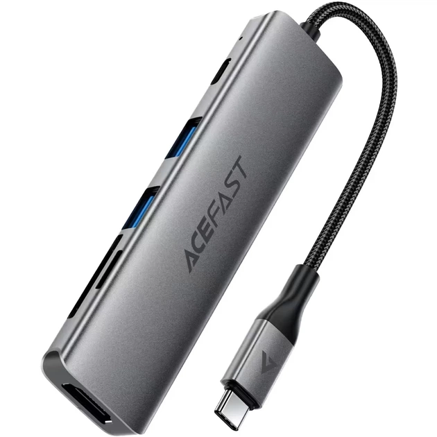Док-станція USB3.0 Type-C --> HDMI4K@60Hz/2xUSB-A 3.0/TF/SD/USB-C 90W Hub 6-in-1 J18 Acefast - Фото 2 Док-станція USB3.0 Type-C --> HDMI4K@60Hz/2xUSB-A 3.0/TF/SD/USB-C 90W Hub 6-in-1 J18 Acefast - изображение 2