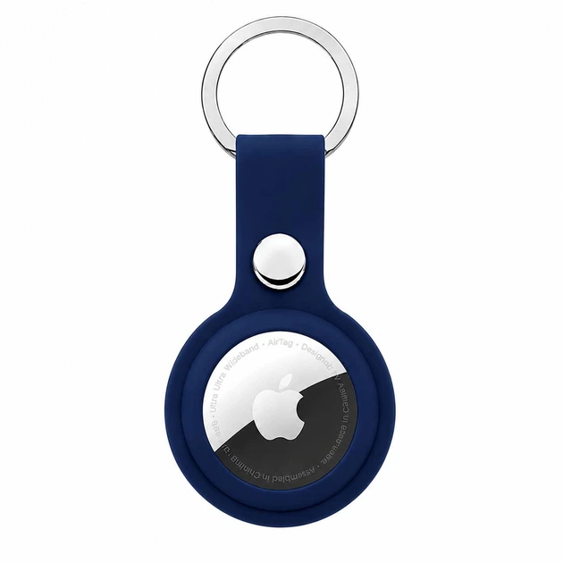 Брелок Silicone Key Ring для AirTag - Dark blue - Фото 1 Брелок Silicone Key Ring для AirTag - Dark blue - изображение 1