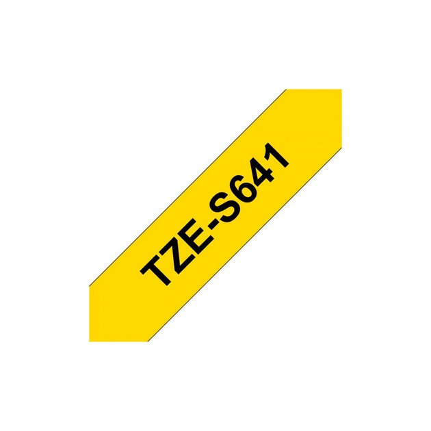 Лента для принтера этикеток UKRMARK B-S-T641P-BK/YE, совместима с TZES641, 18мм х 8м. black on yellow (900608) - изображение 2