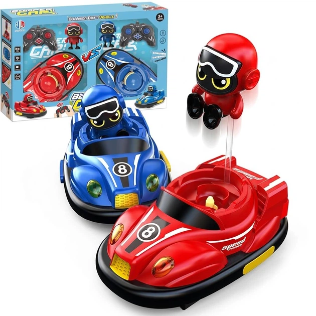 Машинки на радиоуправлении с катапультой Bumper Car красного и синего цвета (809) - Фото 1 Машинки на радиоуправлении с катапультой Bumper Car красного и синего цвета (809) - изображение 1